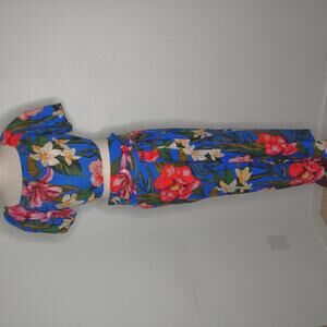 NWT Cupcakes and Cashmere Women's Blue Floral/Blouse and Pants Outfit Size XS